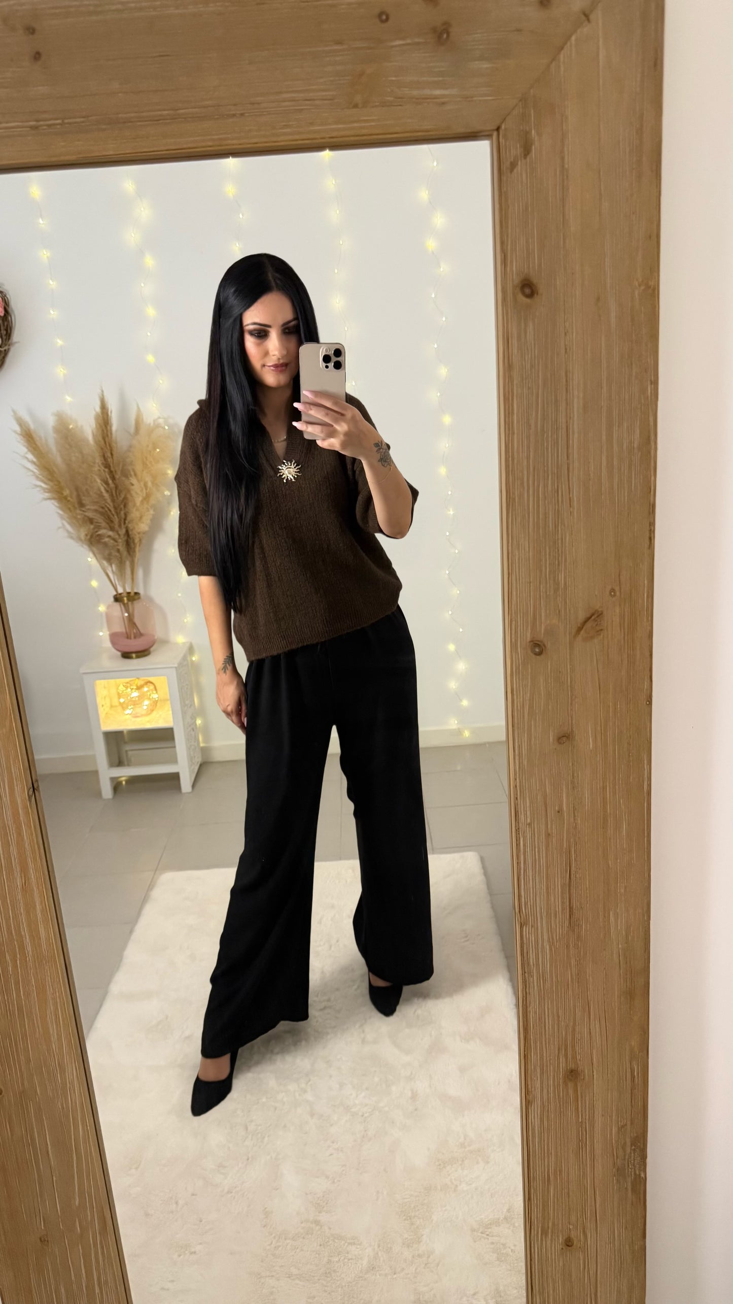 Pull Tania marron chocolat