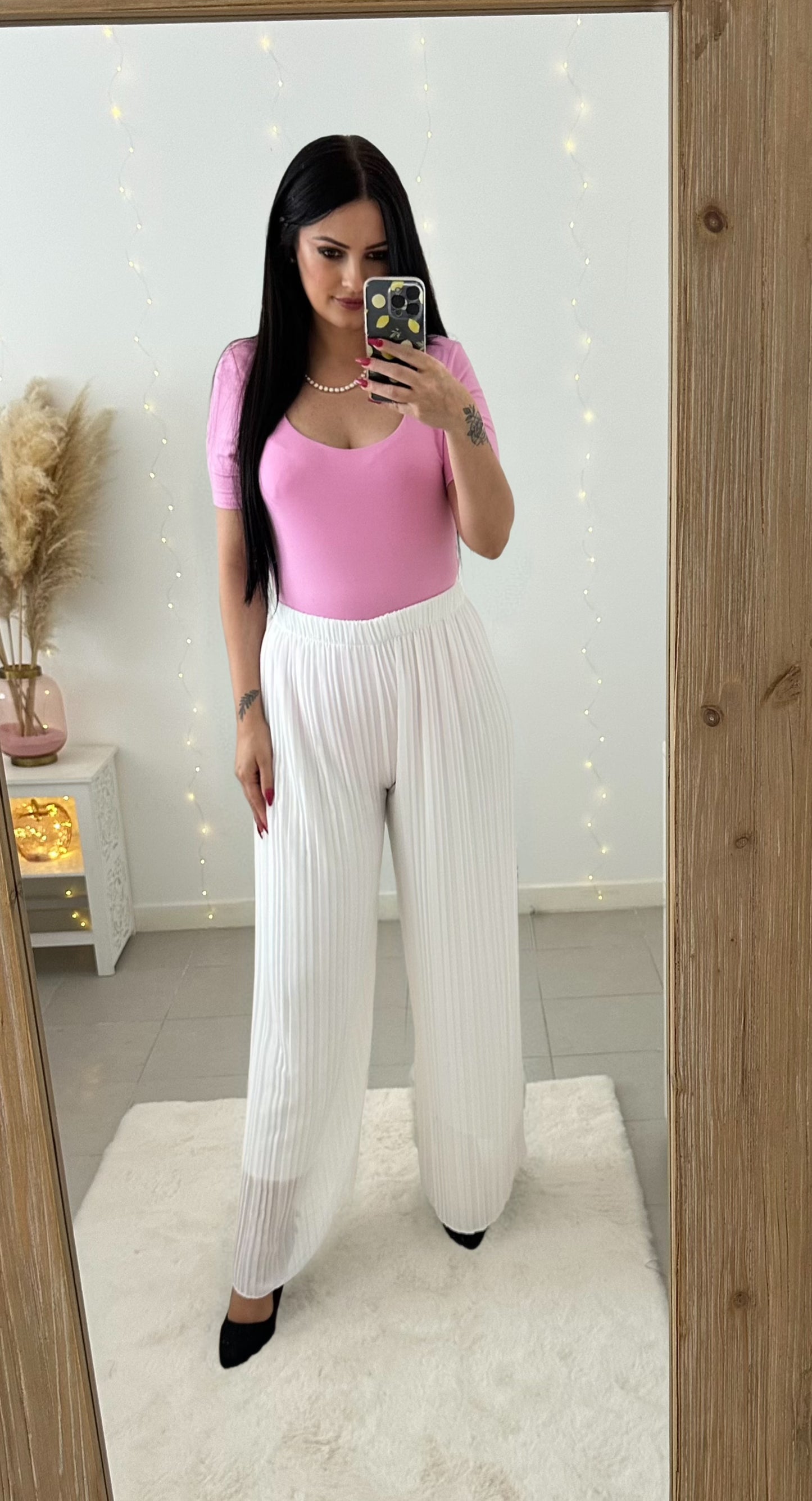 Pantalon plissé Mila blanc