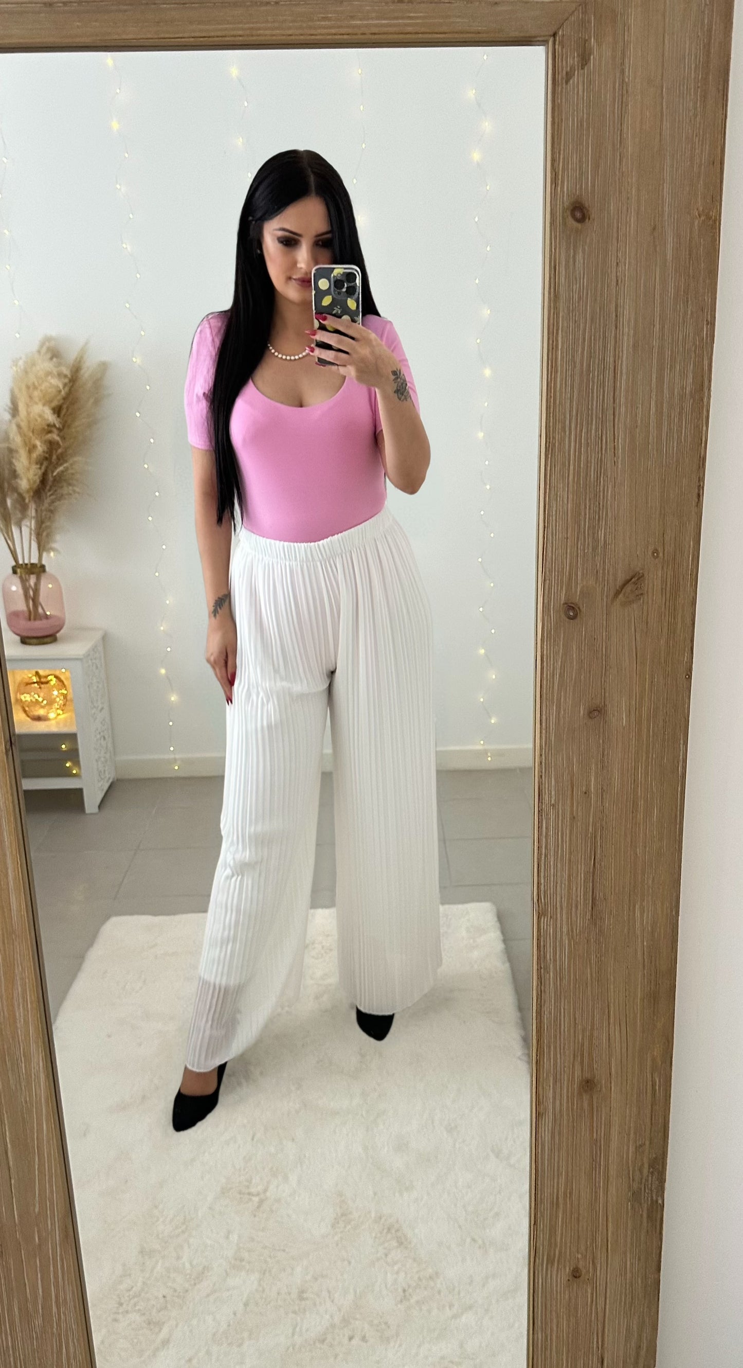 Pantalon plissé Mila blanc