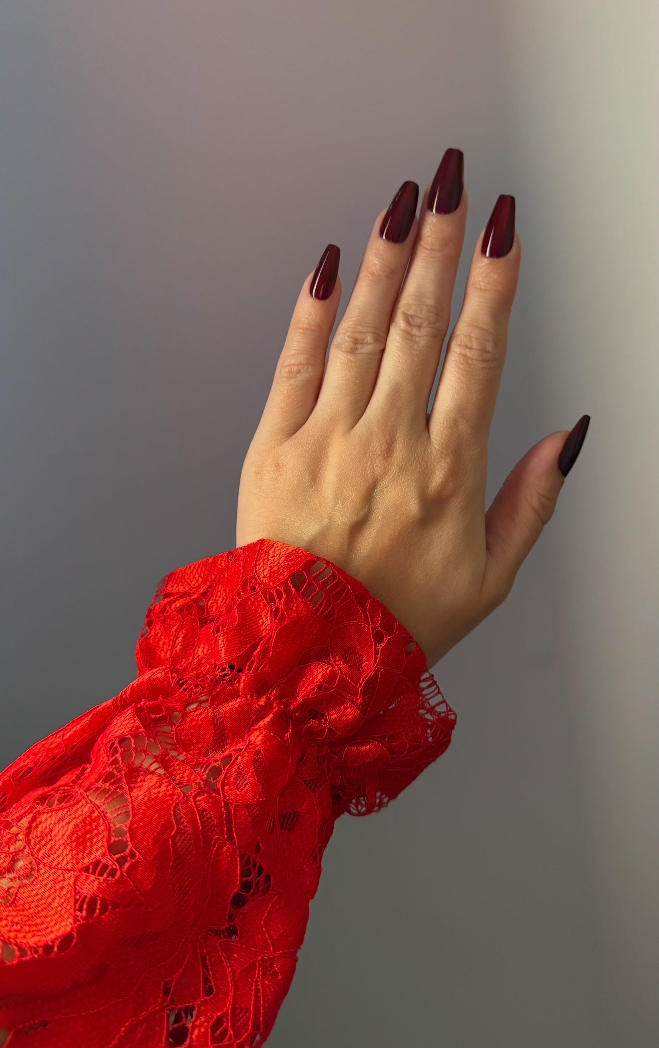 Robe dentelle Roxane rouge