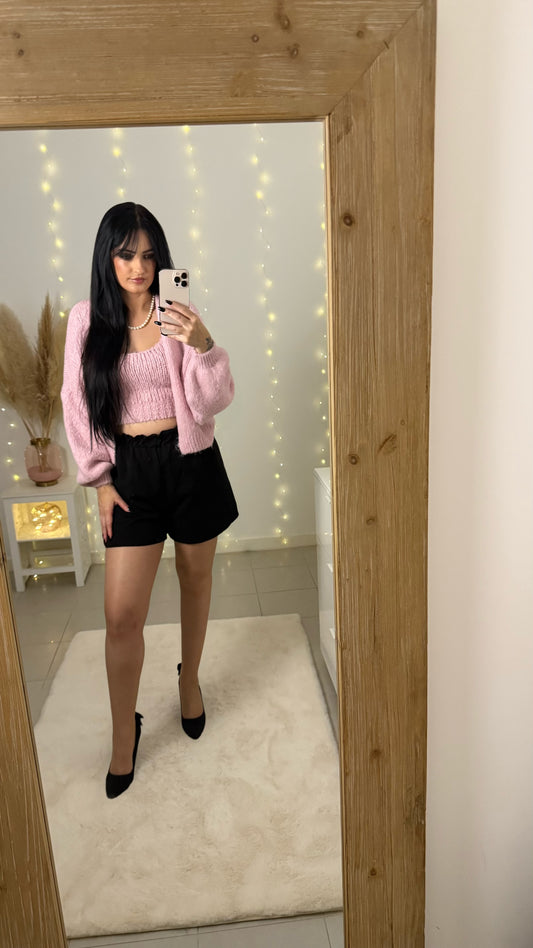 Ensemble gilet Helena rose