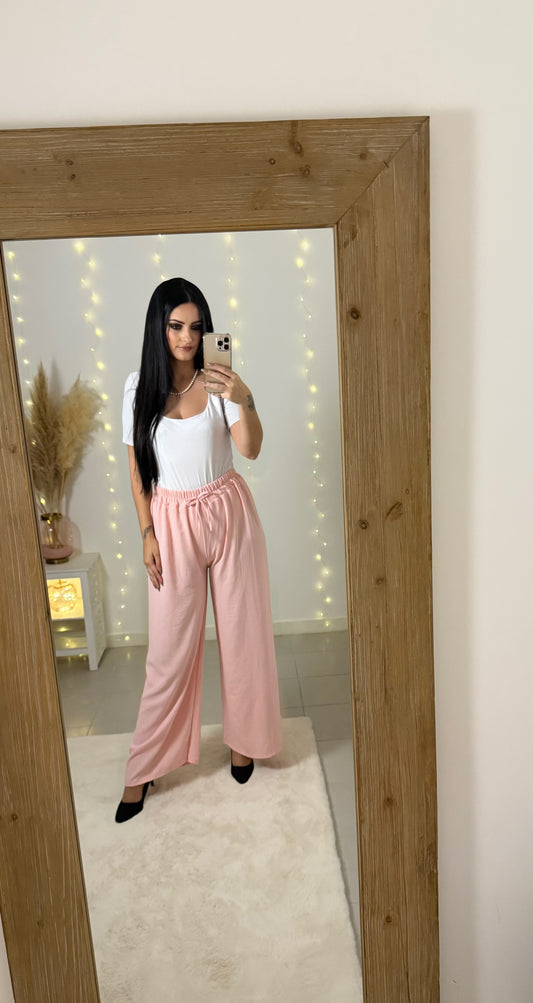 Pantalon Tina rose poudré