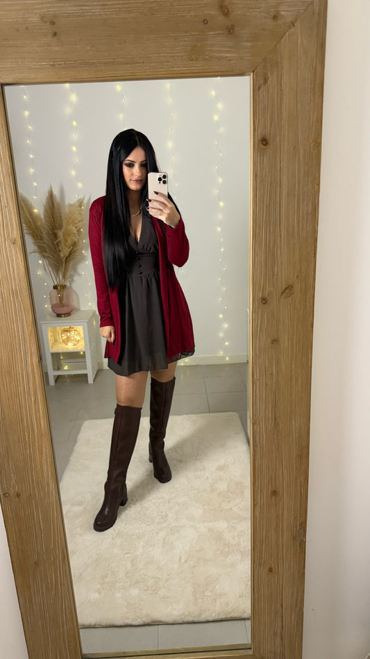 Gilet Marie bordeaux