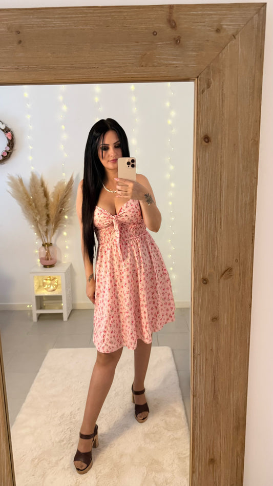 Robe fleurie Délhia - rose