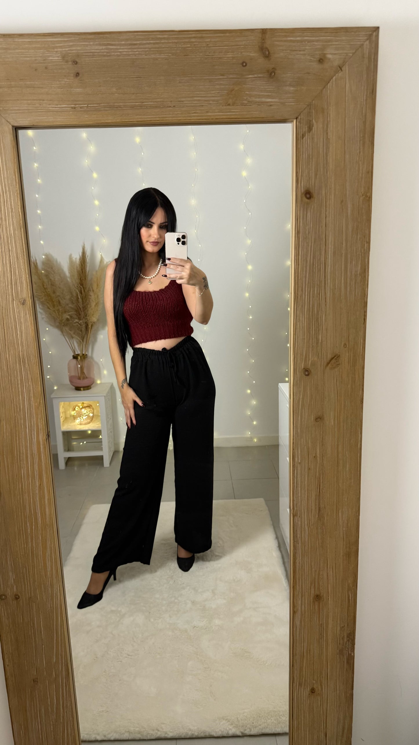 Ensemble gilet Helena bordeaux