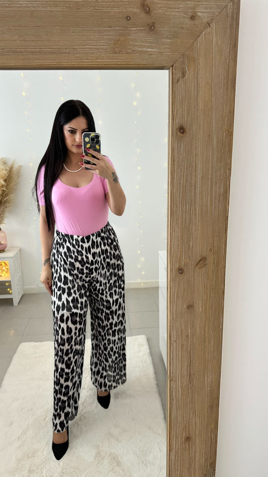 Pantalon plissé Cora leopard