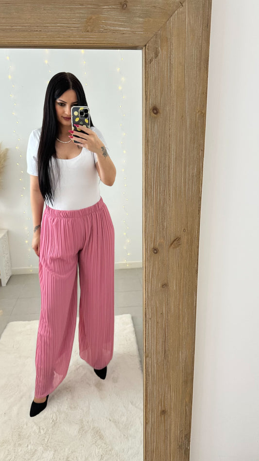 Pantalon plissé  Mila rose