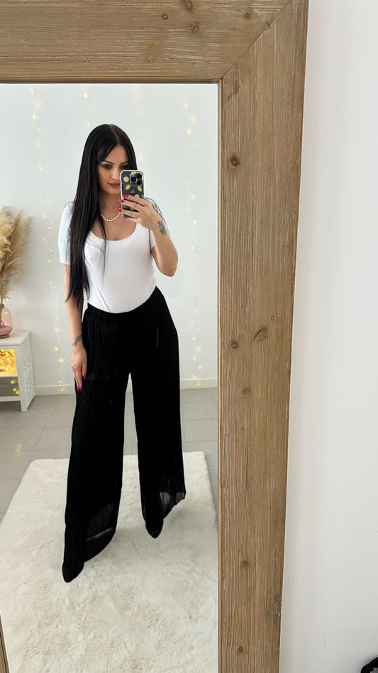 Pantalon plissé Mila noir