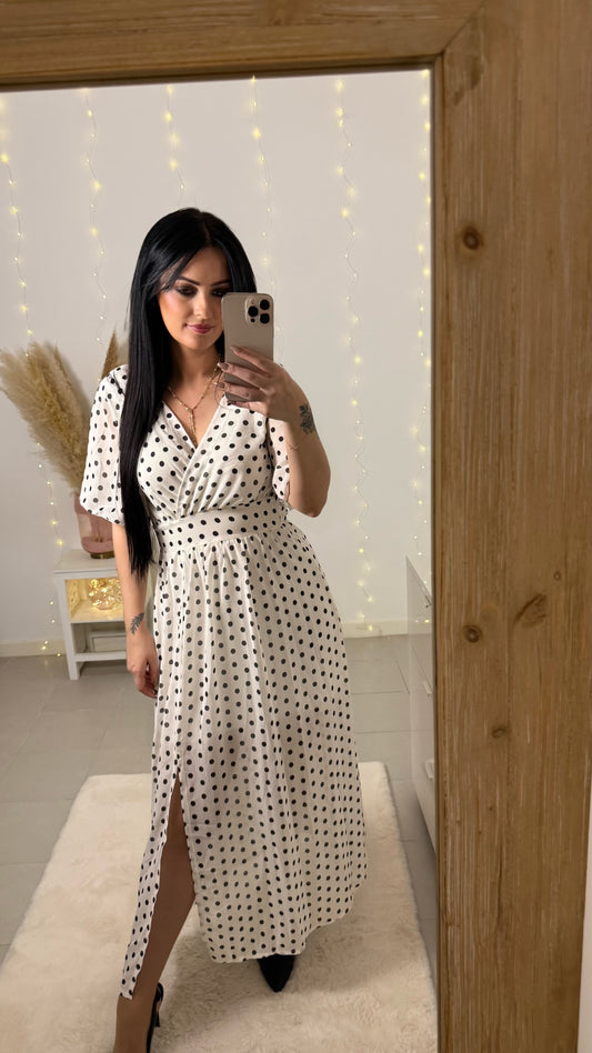 Robe longue à pois Lily